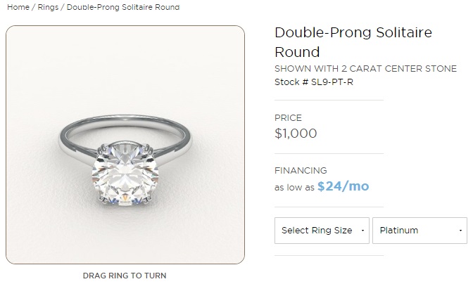 1 carat cartier diamond ring price